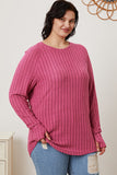 Ribbed Thumbhole Sleeve Top- Multiple Colors Available