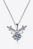 1 Carat Moissanite 925 Sterling Silver Deer Necklace