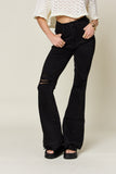 Judy Blue High Waist Distressed Tummy Control Flare Jeans