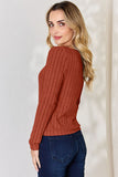 Ribbed Long Sleeve Top - Multiple Colors Available