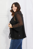 Melody Just Breathe Chiffon Kimono in Black