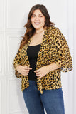 Wild Muse Animal Print Kimono in Brown