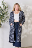 Button Up Animal Print Cardigan