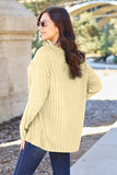 Ribbed Round Neck Long Sleeve Knit Top-multiple color options