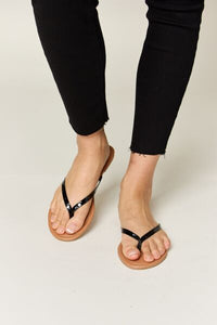 Faux Leather Open Toe Sandals