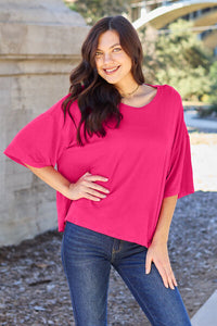 Round Neck Drop Shoulder Tee