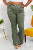 Clementine Full Size High-Rise Bootcut Jeans in Olive