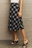 Wide Waistband Knee Length Skirt - 3 options