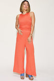 Ribbed Tank and Wide Leg Pants Set- 2 Color Options