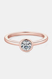 Moissanite 925 18K Rose Gold Solitaire Ring