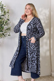 Button Up Animal Print Cardigan