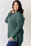 Ribbed Half Button Long Sleeve High-Low Top - Multiple Colors Available