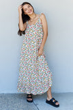 In The Garden Ruffle Floral Maxi Dress in Natural Rose