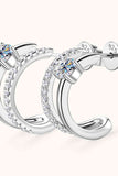 Moissanite 925 Sterling Silver C-Hoop Earrings - 2 Options