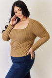 Ribbed Long Sleeve Top - Multiple Colors Available