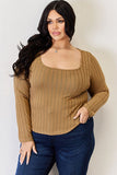 Ribbed Long Sleeve Top - Multiple Colors Available