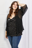 Melody Just Breathe Chiffon Kimono in Black