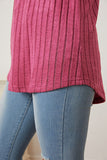 Ribbed Thumbhole Sleeve Top- Multiple Colors Available