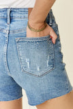 Judy Blue High Waist Rhinestone Decor Denim Shorts