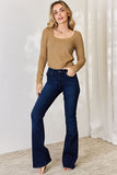 Ribbed Long Sleeve Top - Multiple Colors Available