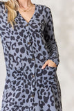 Button Up Animal Print Cardigan