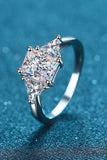 3 Carat Moissanite 925 Sterling Silver Rhodium-Plated Ring