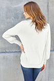 V-Neck Lantern Sleeve Blouse - multiple color options