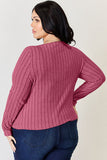 Ribbed Long Sleeve Top - Multiple Colors Available