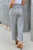 Heimish Find Your Path Paperbag Waist Striped Culotte Pants