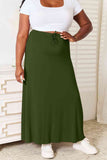 Soft Rayon Drawstring Waist Maxi Skirt - Multiple color options