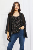 Melody Just Breathe Chiffon Kimono in Black