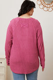 Ribbed Thumbhole Sleeve Top- Multiple Colors Available