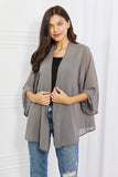 Just Breathe Chiffon Kimono in Grey