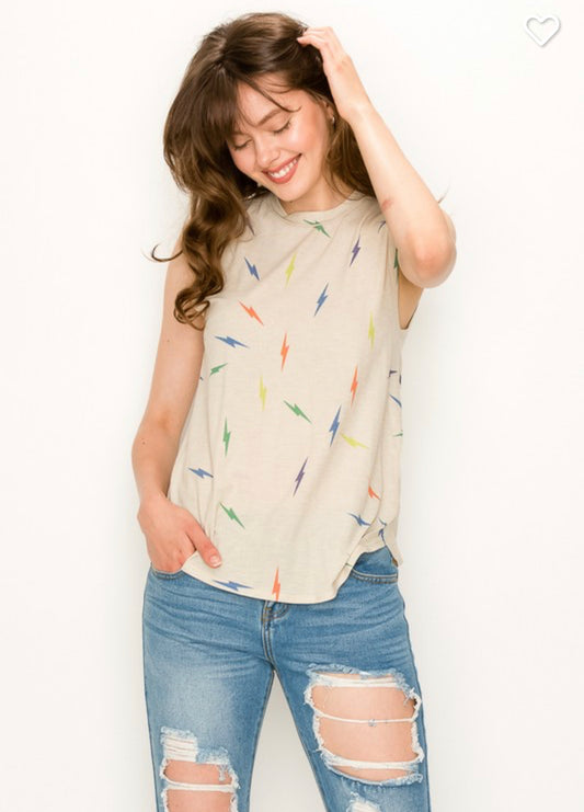 Thunderbolt Sleeveless Top