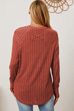 Ribbed Thumbhole Sleeve Top- Multiple Colors Available