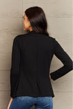 Long Sleeve Lapel Collar Blazer - 2 color options