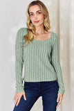 Ribbed Long Sleeve Top - Multiple Colors Available