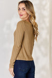 Ribbed Long Sleeve Top - Multiple Colors Available