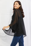 Melody Just Breathe Chiffon Kimono in Black