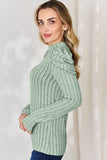 Ribbed Mock Neck Puff Sleeve Top - Multiple Colors Available