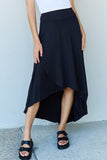 First Choice High Waisted Flare Maxi Skirt in Black