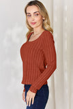 Ribbed Long Sleeve Top - Multiple Colors Available