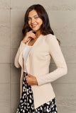 Long Sleeve Lapel Collar Blazer - 2 color options