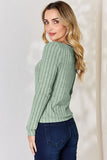 Ribbed Long Sleeve Top - Multiple Colors Available