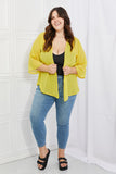 Just Breathe Chiffon Kimono in Yellow