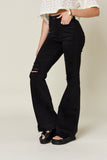 Judy Blue High Waist Distressed Tummy Control Flare Jeans