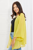 Just Breathe Chiffon Kimono in Yellow