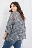 Snake Print Chiffon Kimono