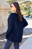 Ribbed Round Neck Long Sleeve Knit Top-multiple color options