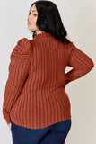 Ribbed Mock Neck Puff Sleeve Top - Multiple Colors Available